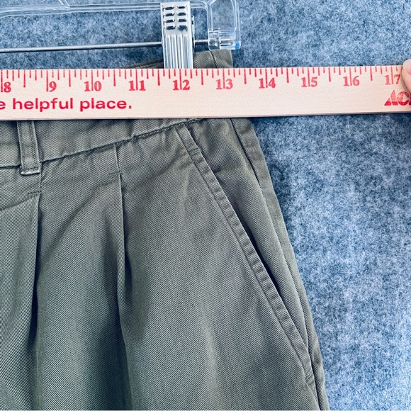 AYR Metropolitan Pleated Trousers Women’s Relaxed Taper Crop Green | Size 0 - Picture 5 of 11